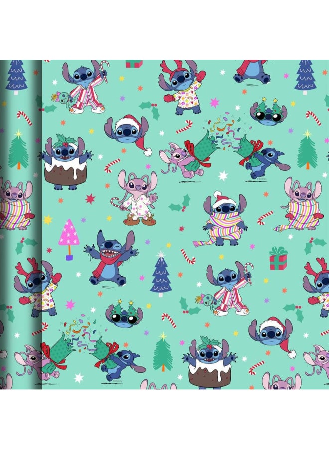 Hallmark Disney Lilo & Stitch Christmas Gift Roll Wrap (4 m) - Image 1